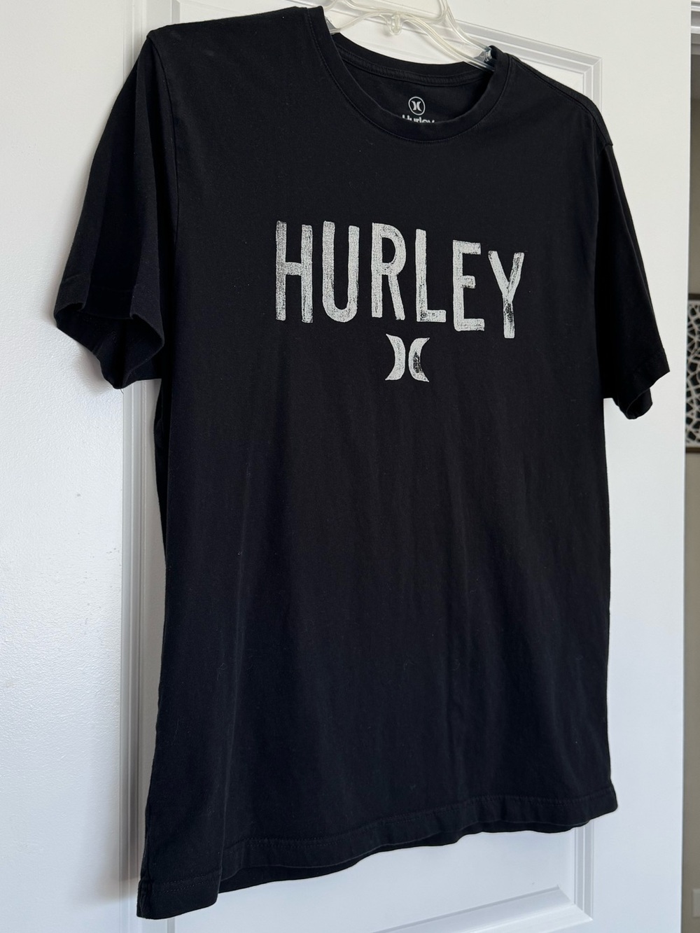 Hurley Men’s Black Tee with White Logo